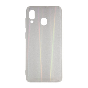 Задняя накладка для Samsung A205/A305 Galaxy A20/A30 перламутр прозрачный