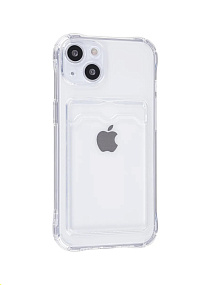 Кейс iPhone 13 силикон с визитницей прозрачный