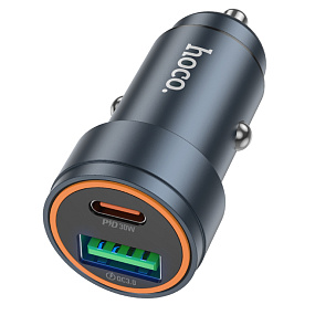 АЗУ-USB/USB-C HOCO Z57A 2 выхода QC3.0 30W серый