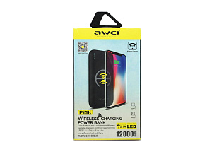Портативное зарядное устройство Awei P21K Беспроводная зарядка 12000mAh черный