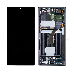 Дисплей для телефона Samsung S908B/S9080 (S22 Ultra) модуль Черный - Оригинал