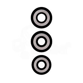 Стекло камеры Tecno Spark 10 4G (KI5q) (комплект 3 шт.) Черный