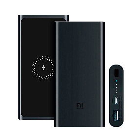 Портативное зарядное устройство Xiaomi Mi Wireless Charger 10000 mAh WPB100 черный(УЦЕНКА)потертости