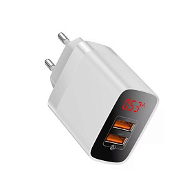 СЗУ-USB Baseus CCJMHA-A02 2 выхода 3А белый