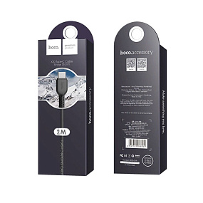 Дата кабель Type-C - USB Hoco X20 3A 2м черный