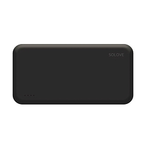 Портативное зарядное устройство xiaomi Solove 20000 mAh 18W кожаный чехол черный(УЦЕНКА)б/у,потертос