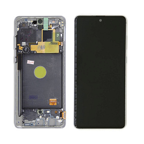 Дисплей для телефона Samsung N770F (Note 10 Lite) модуль Серебро - Оригинал