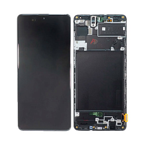 Дисплей для телефона Samsung A715F (A71) модуль Черный - Оригинал (SP)
