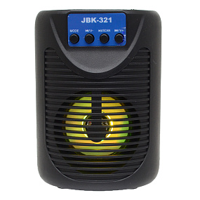 Колонка JBK-321 (Bluetooth/USB/TF/FM/AUX/TWS) 5W черная