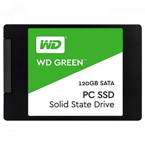 Внутренний SSD WD 120GB Original, SATA-III, R/W - 465/540 MB/s, 2.5", TLC, зелёный 