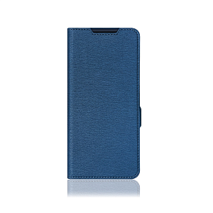 Чехол-книжка DF под кожу Xiaomi Poco M6 Pro 4G/Note 13 Pro 4G синий