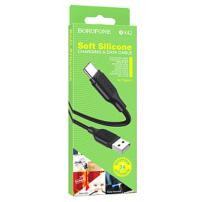 Дата кабель Type-C - USB Borofone BX42 3A 1м черный