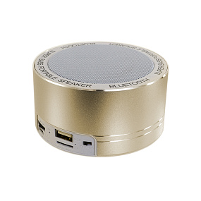 Колонка YX-A11 (Bluetooth/MicroSD/USB/FM/AUX) золото