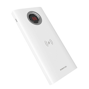 Портативное зарядное устройство Borofone BT16 2USB/Micro/Type-C/беспроводное зу 10000mAh белый