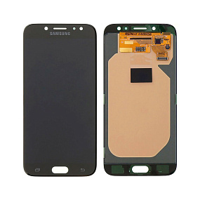 Дисплей для телефона Samsung J730F (J7 2017) в сборе с тачскрином Черный - AAA (AMOLED)