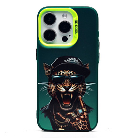 Кейс iPhone 15 Pro пластик PC094 леопард