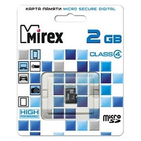MicroSD 2Gb Mirex Class 4 без адаптера