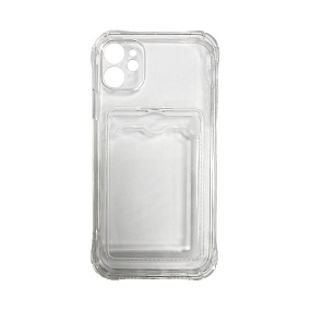 Кейс iPhone 11 силикон с визитницей прозрачный