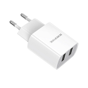 СЗУ-USB Borofone BA53A 2 выхода 2.4А белый