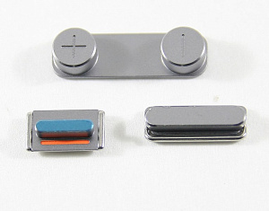 Толкатель кнопки вкл iPhone 5S/SE набор 3шт. (вкл.,громкость, блокировка) Серый