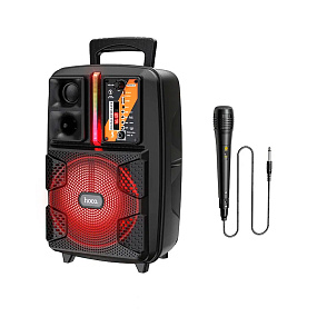 Колонка Hoco BS37 (Bluetooth/TWS/USB/FM/AUX/microphone) 10W черный(УЦЕНКА)б/у, дефект корпуса