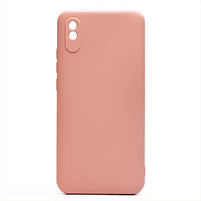 Силиконовый чехол Xiaomi Redmi 9A с закрытой камерой пыльная роза