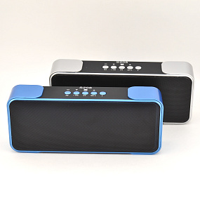 Колонка S208 (Bluetooth/MicroSD/USB/FM/AUX) серый