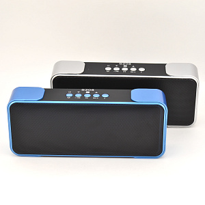 Колонка S208 (Bluetooth/MicroSD/USB/FM/AUX) серый