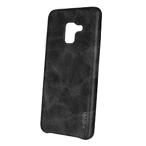 Силиконовый чехол для Samsung A530 Galaxy A8 (2018) X-Level Vintage под кожу черный