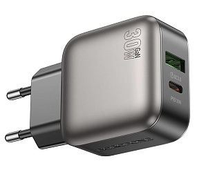 СЗУ-USB-Type-C Borofone BAS55A 2 выхода PD30W QC3.0 черный