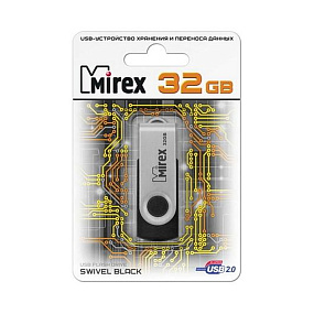 32Gb Mirex Swivel черная 2.0