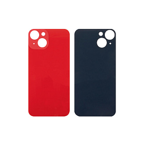 Задняя крышка iPhone 14 (стекло) красный в сборе со стеклом камеры orig fabric