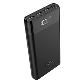Портативное зарядное устройство Hoco B35E 30000mAh LCD 3USB белый (УЦЕНКА) Потёртости, царапины