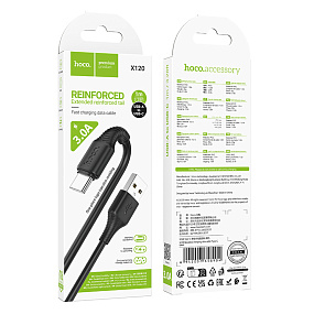 Дата кабель Type-C - USB Hoco X120 3A 1м черный