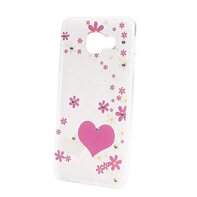 Силиконовый чехол для Samsung A310 Galaxy A3 (2016) SC001 со стразами (007)