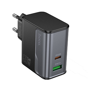 СЗУ-USB/Type-C Hoco CS74A PD45W+QC3.0 черный
