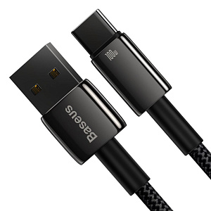 Дата кабель Type-C USB Baseus (CAWJ000001) 100W 1м 3A черный