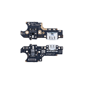 Шлейф Realme C21Y/C25Y (RMX3263/RMX32) плата на системный разъем/разъем гарнитуры/микрофон - Премиум