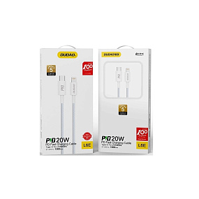 Дата кабель Type-C - Lightning Dudao L6E 1м PD 20W белый