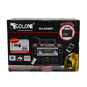 Радиоприемник GOLON RX-628BT коричневый/черный