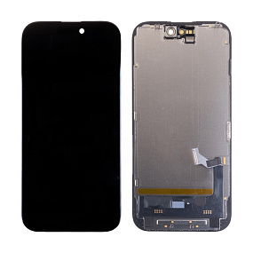 Дисплей для телефона iPhone 15 в сборе Черный - JCID (Soft OLED, Full HD) (с верификацией = с привяз