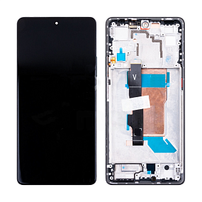 Дисплей для телефона Xiaomi Poco F5 (23049PCD8G) модуль с рамкой Черный - Оригинал (SP)