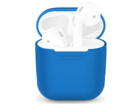 Кейс для Apple AirPods/AirPods 2 Soft touch синий