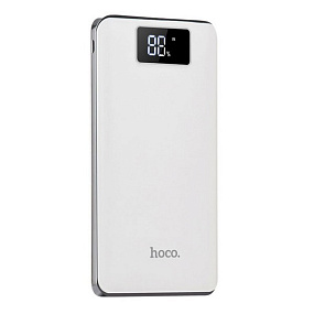 Портативное зарядное устройство Hoco B23A QC 15000mAh LCD/2USB/фонарик белый