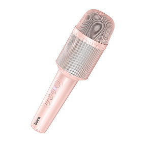 Микрофон Hoco DBK1 беспр/караоке розовый