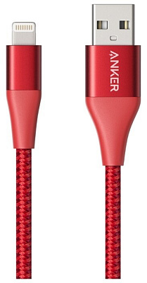 Дата кабель lightning - USB Anker A8452 PowerLine+II 0,9м красный