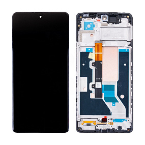 Дисплей для телефона Tecno Pova 6 4G (LI7) модуль с рамкой Черный - Оригинал