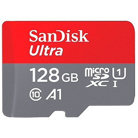MicroSD 128Gb SanDisk Class 10 UHS-I 100Mb/s +SD adapter