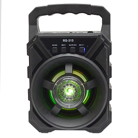 Колонка RS-315 (Bluetooth/MicroSD/USB/FM/AUX) 5W черная