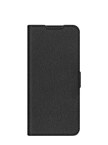 Чехол-книжка DF под кожу Tecno Spark Go1/Go 2025/Pop 9 черный